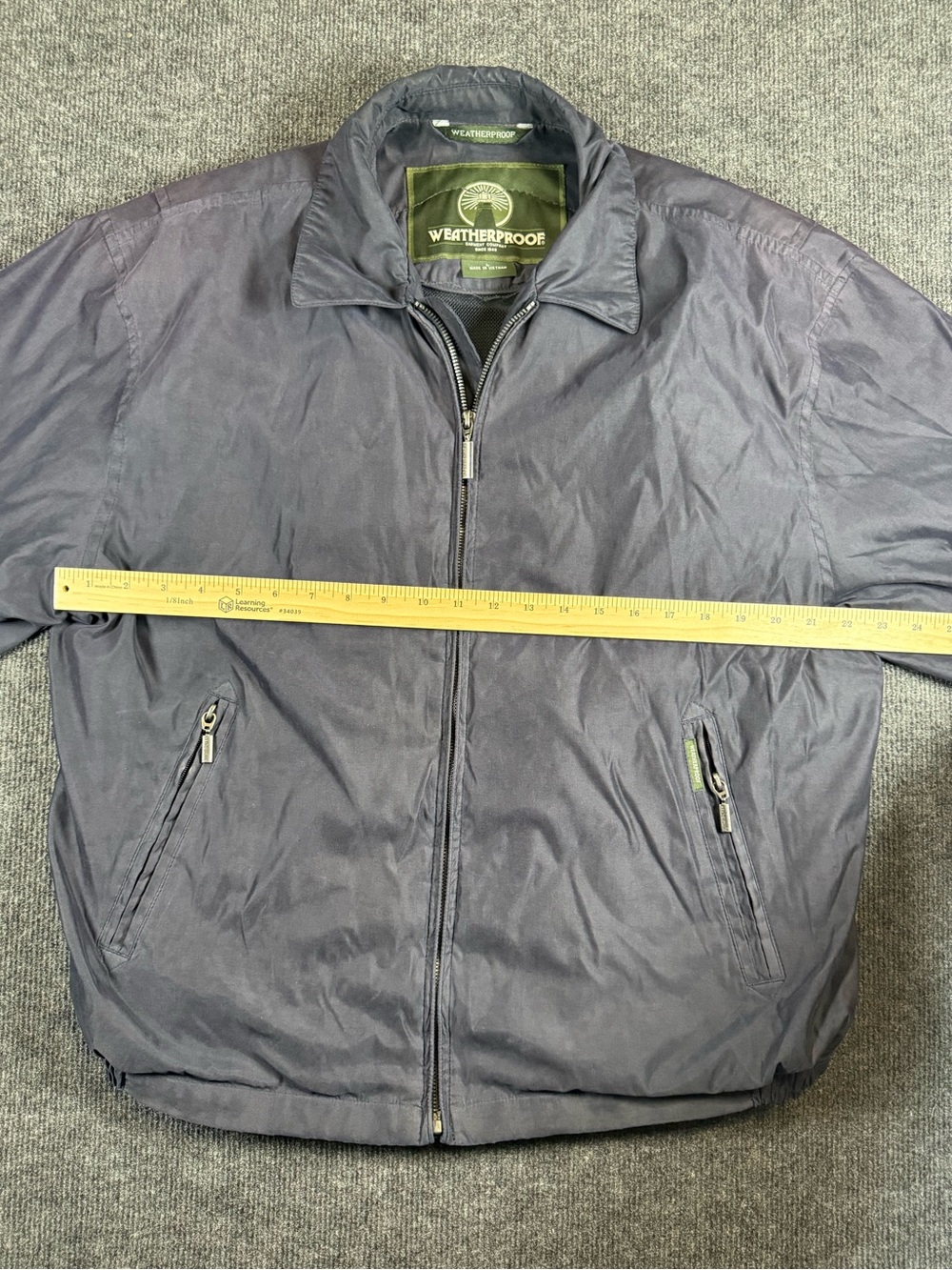 VTG Harley Davidson Weatherproof Garment Co Blue Jacket Size L Zip Up - Picture 12 of 13